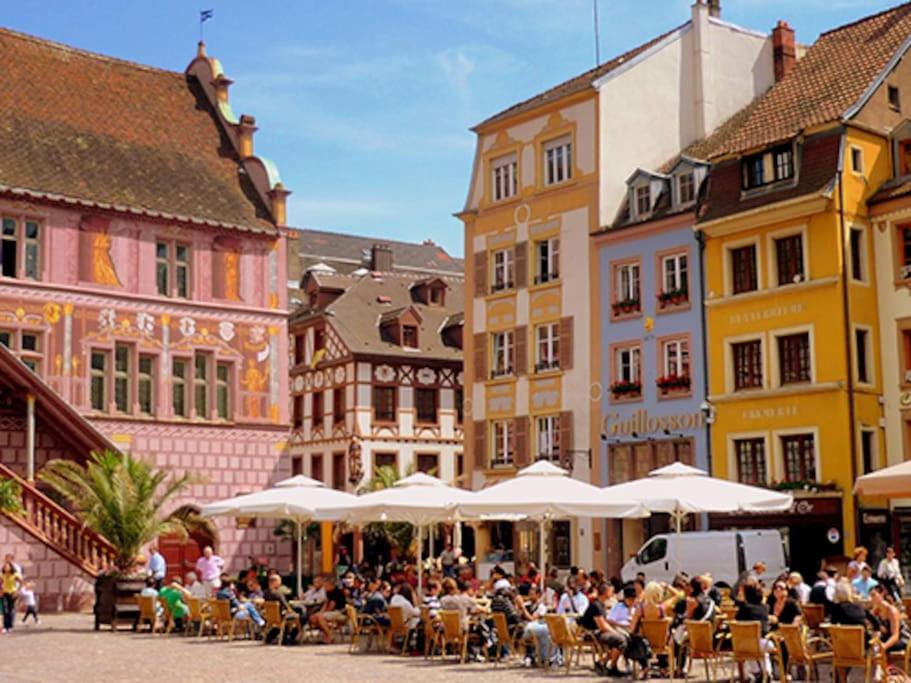 1 Appartement 3P Ideal Famille Travail Renove Lumineux Parking Gratuit Mulhouse Bagian luar foto